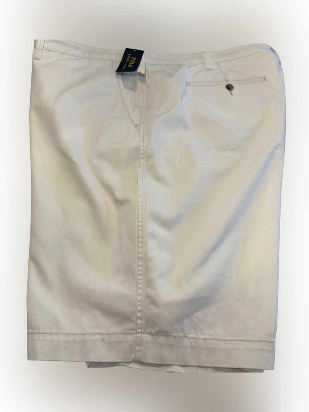 Polo Ralph Lauren Mens Shorts Size 42 White Cotton Relaxed Fit NWT